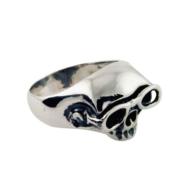 Anillo calavera brillo con lentes